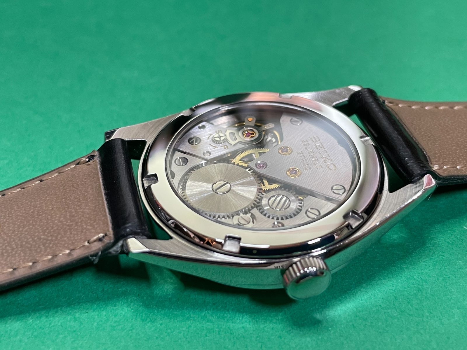 セイコー ロードマーベル 5740-8000 用 シースルーバック 角溝 SEIKO