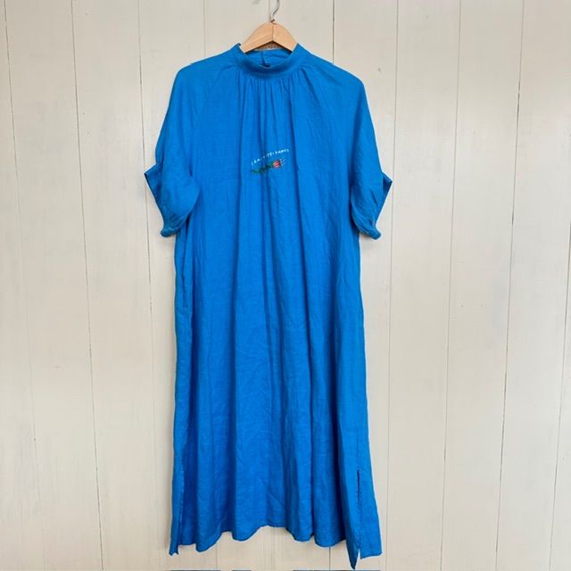 ハンドペイント　ブルーワンピース　浜田一平さんコラボ 17,182円