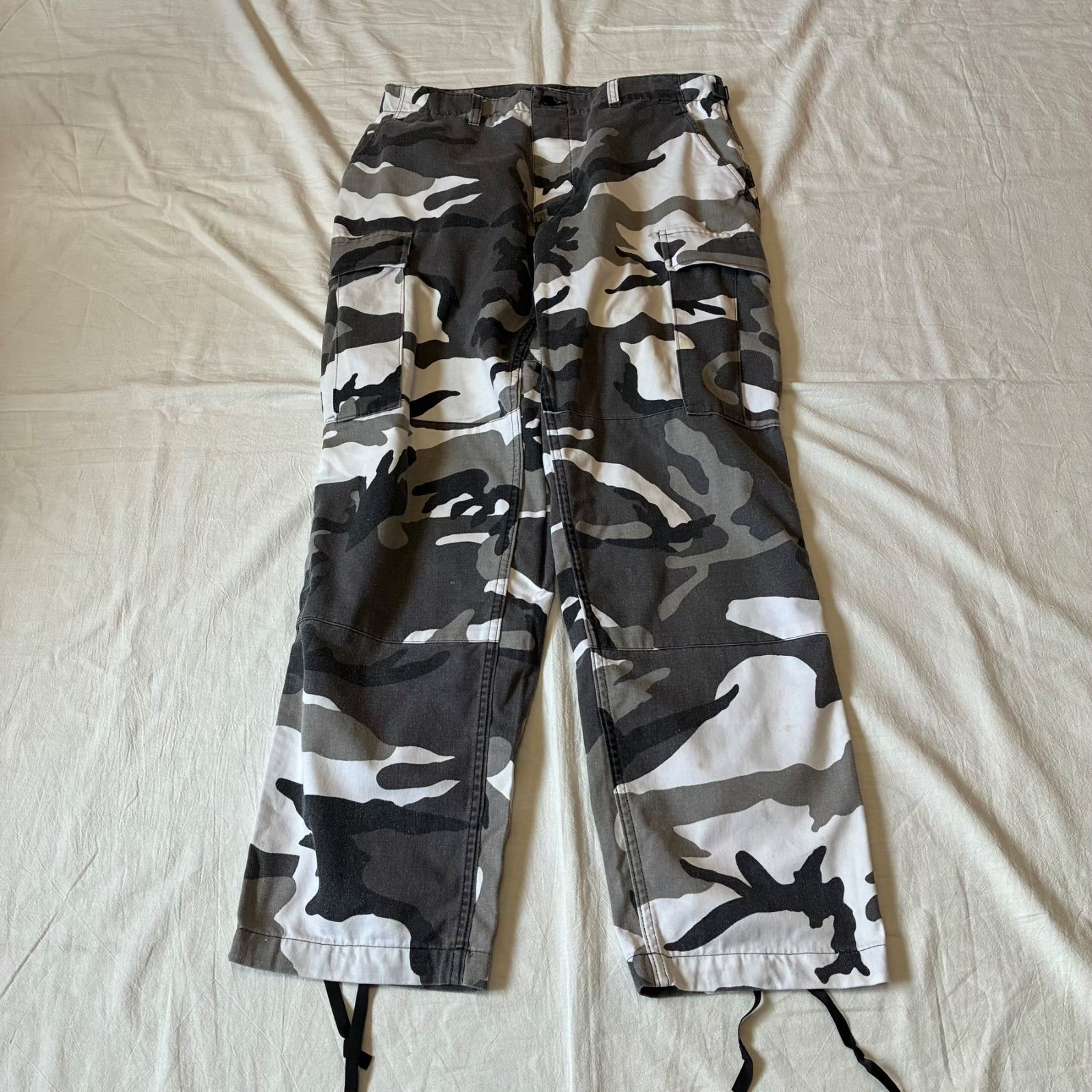 90s PROPPER BDUカーゴパンツ シティカモ ホワイト×グレー MEDIUM-REGULAR表記