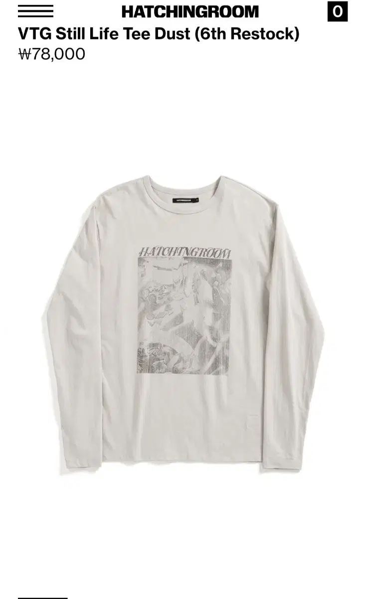 Hatchingroom ロングスリーブ VTG Still Life Tee Dust (3)