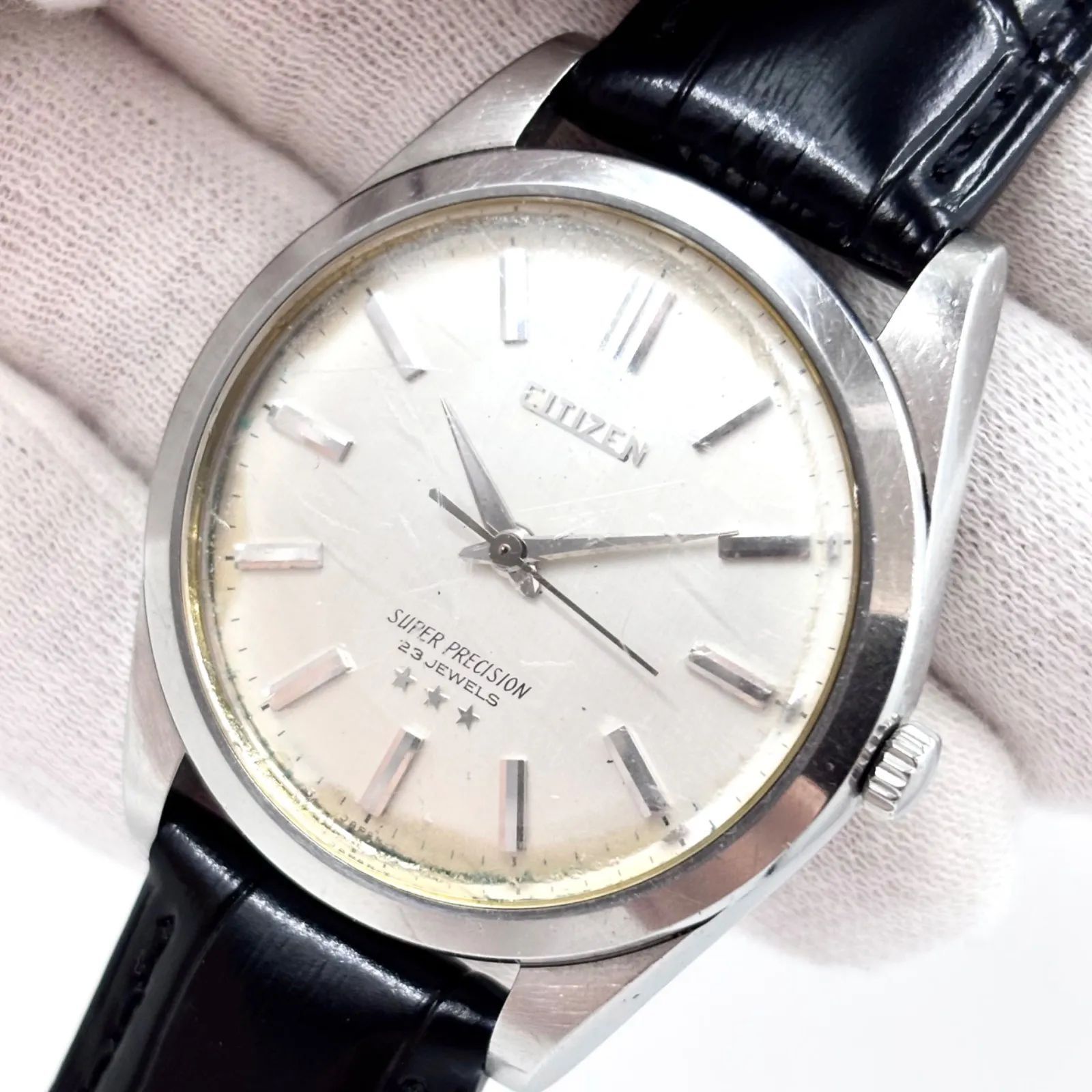 【稼働/三ツ星】CITIZEN/シチズン SUPER PRECISION/スーパープレジョン 腕時計 自動巻き/AT 23石 特別調整品 パラウォーター 1966年11月製造 japan vintage