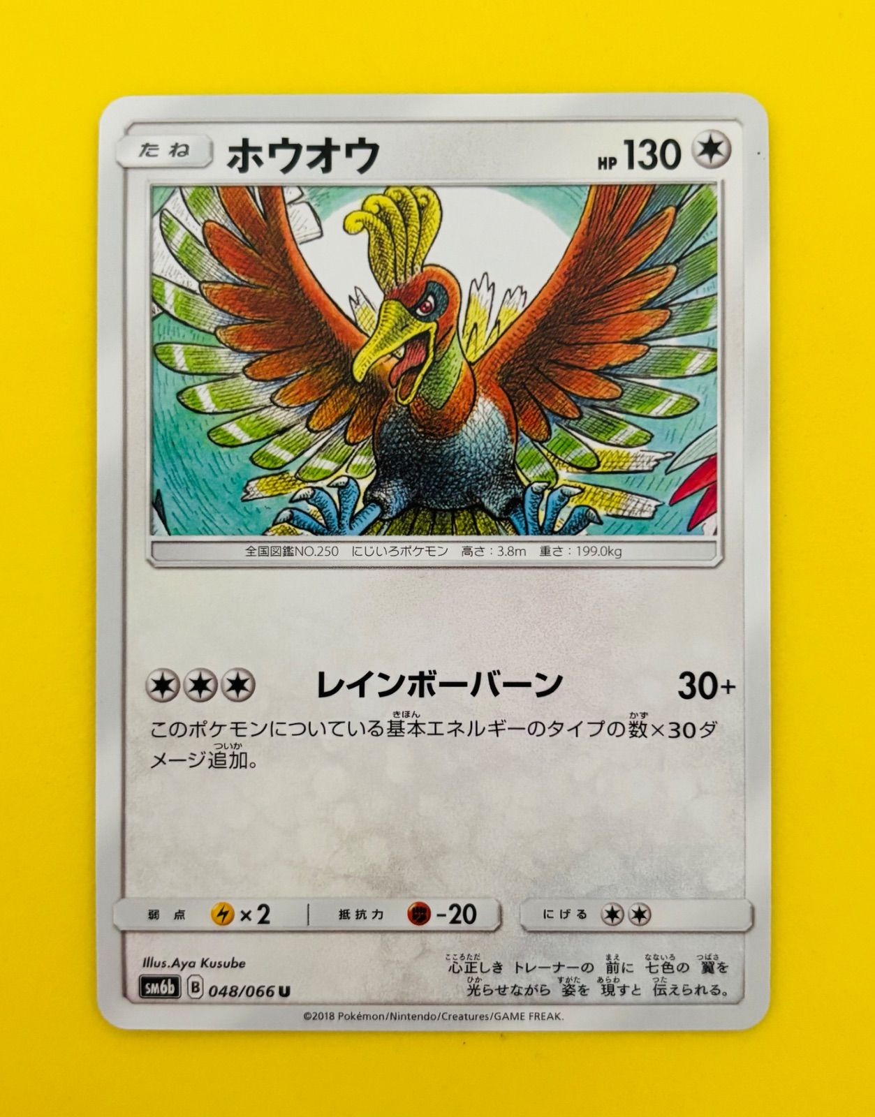 匿名配送】ポケモンカード☆ホウオウ☆レインボーバーン - メルカリ