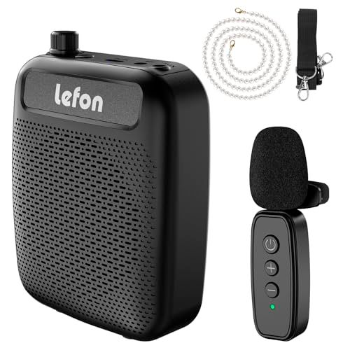 Lefon ポータブル拡声器 ワイヤレス拡声器 10W 無線拡声器 メガホン ハンズフリー マイク付き イベント、会議、トレーニング 店頭販売などに最適kk d6c2fab2