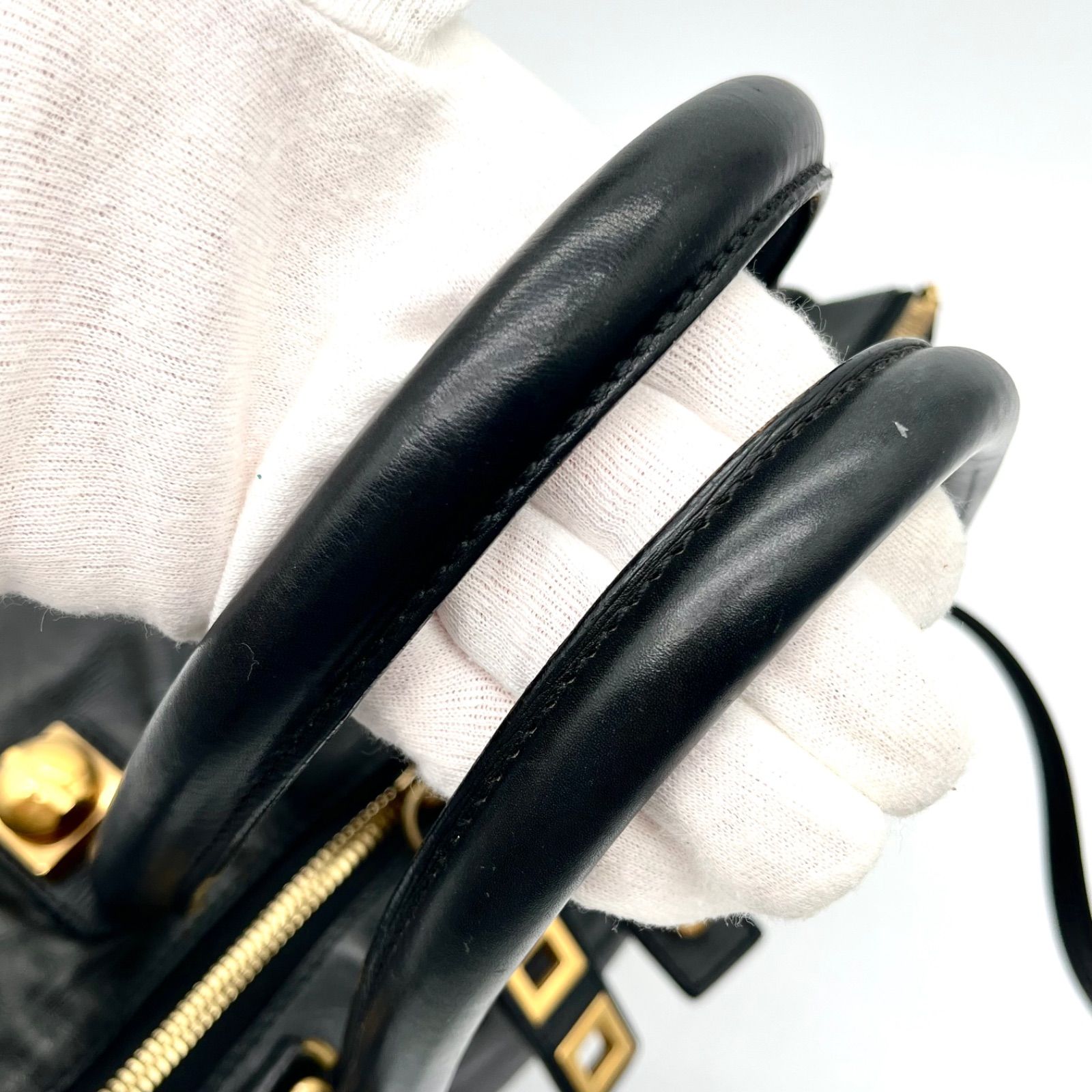 Auth Chloe Y2K Kira 2way Leather Tote Bag Shoulder Bag Black Auth Chloe Y2K Kira 2way Leather Tote Bag Shoulder Bag Black