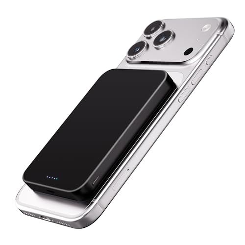 【業界初のチタン金属・14mmの超薄型】Yamisan Magsafe対応 10000mAh 軽量 PD20W急速充電 マグネット式 ワイヤレス充電器 スマホ充電器 大容量 両台同時充電 Type-C入出力兼用 マグセーフ充電器 iPhone ece6a86e