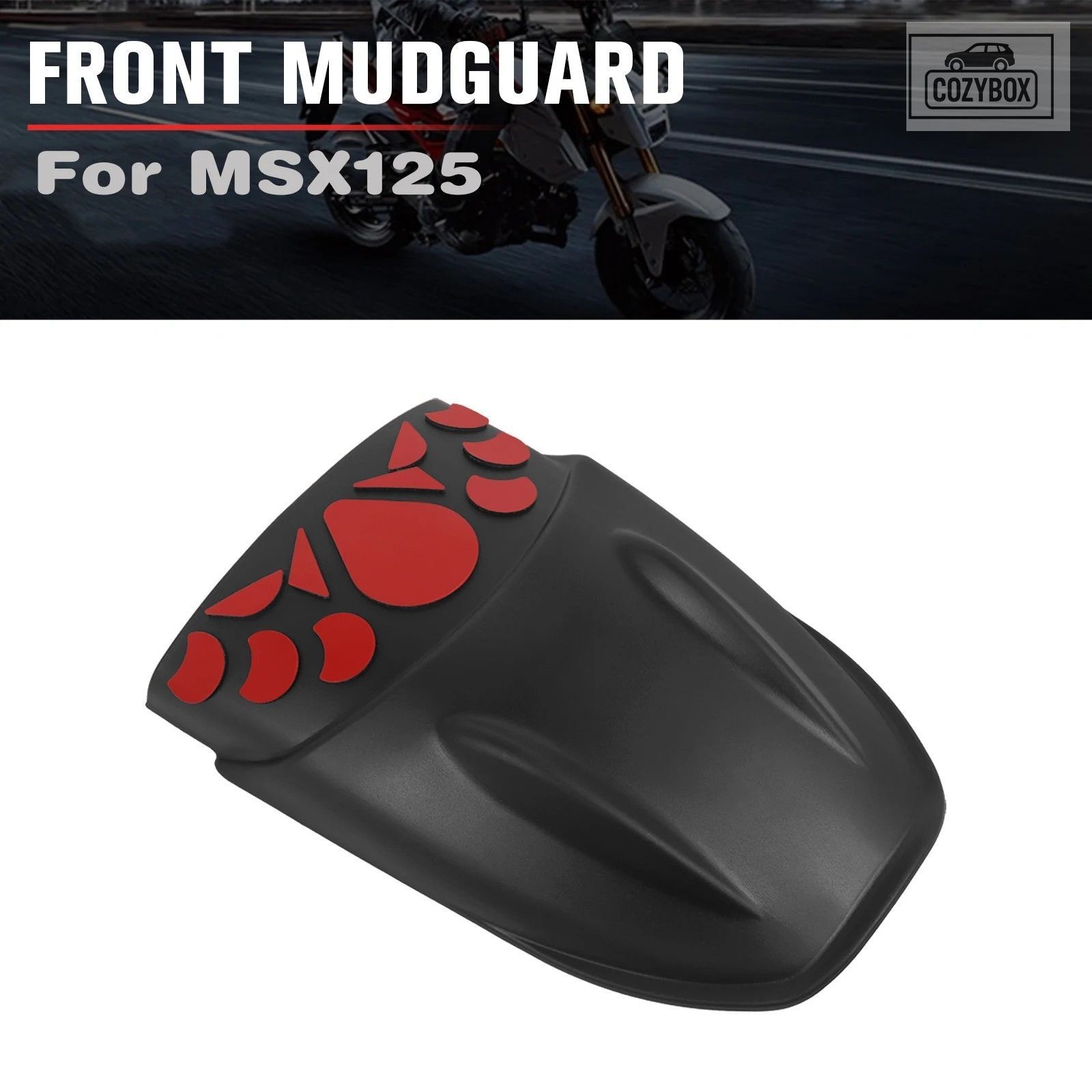 ホンダ MSX125 GROM 2021-2024-UP 2023 2022 オートバイフロント フェンダーエクステ
