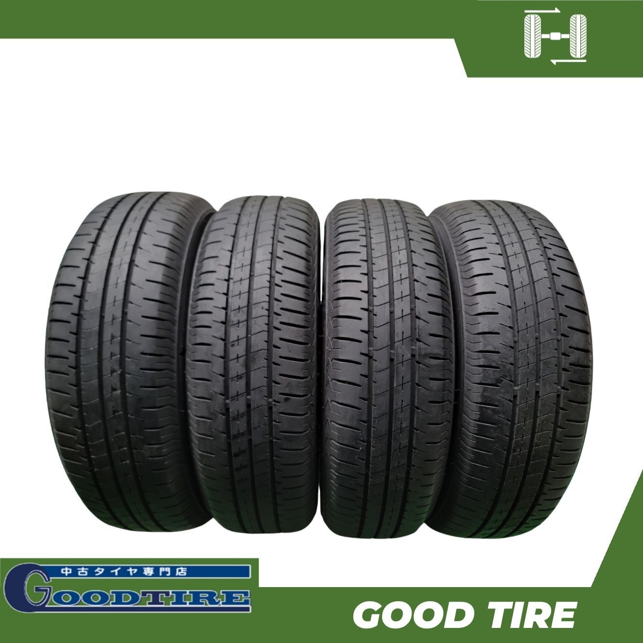 175/65R15 ブリヂストン ECOPIA NH200C 2023年製 4本 夏用 8分山 中古タイヤ タイヤ アクア フィット ノート（7657）