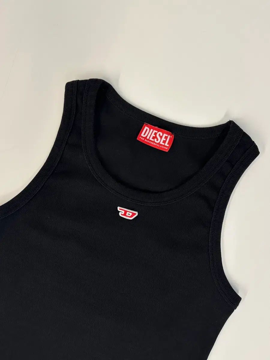 DIESEL ロゴ ノースリーブ トップス ブラック S