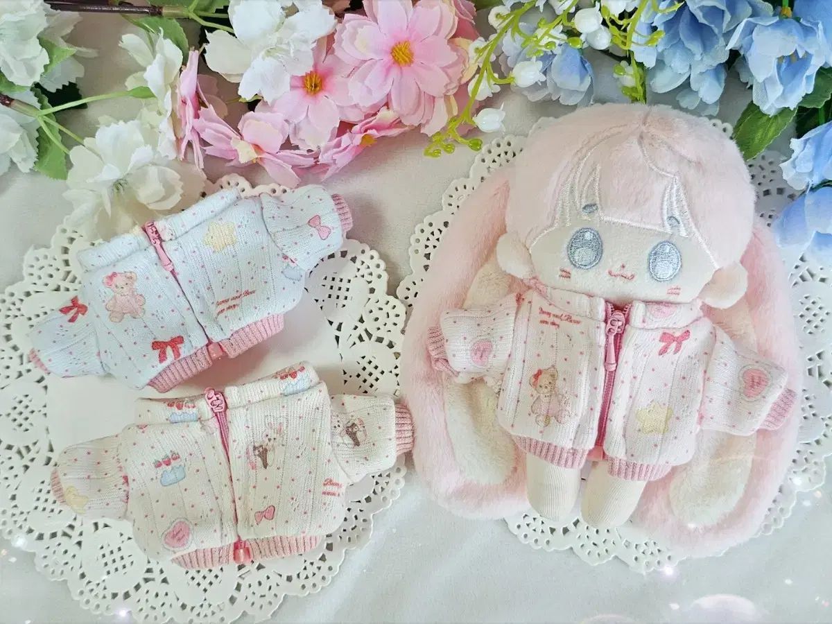 スウィートクローゼット 10PING スウィートジャージ ピンク - ピンクリブ 10cm ぬいぐるみ服 クローゼット