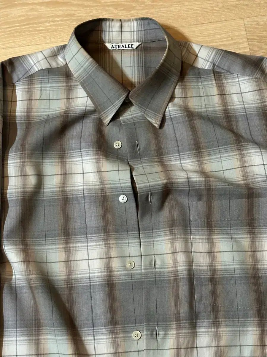 AURALEE SUPER LIGHT WOOL CHECK SHIRT サイズ 5