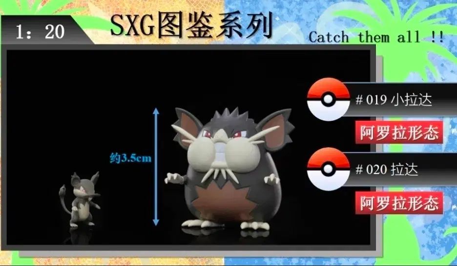 SXG アローラ レトラ 進化ツリー フィギュア ポケットモンスター スケールワールド