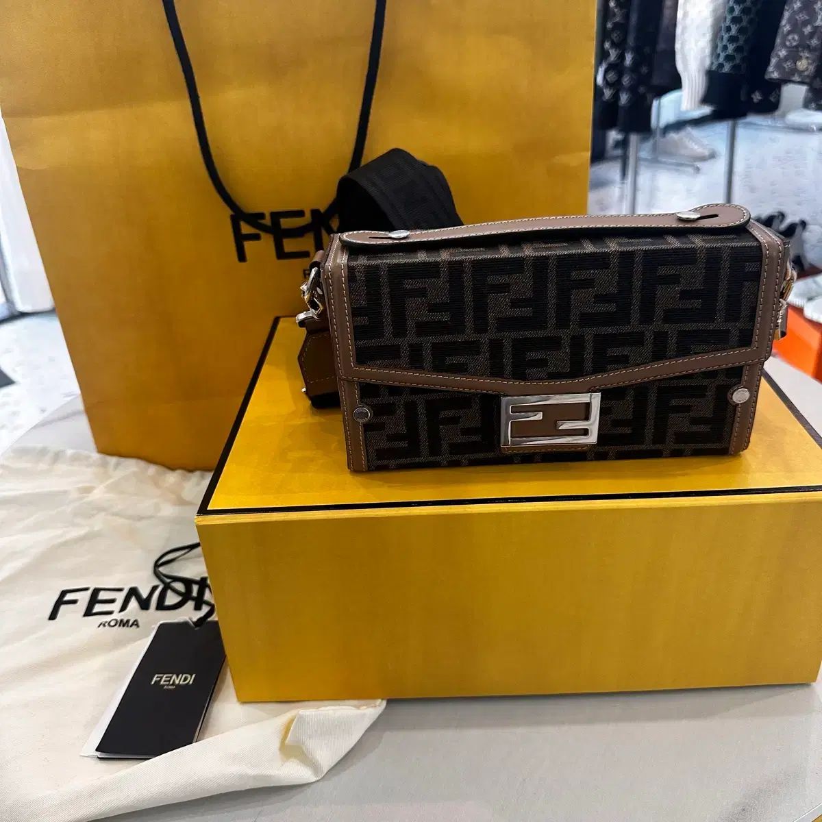 FENDI フェンディ ジャカード トランク バッグ フルセット