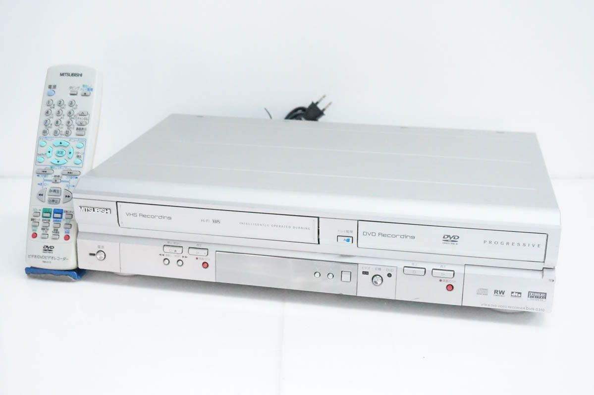 【中古】三菱 DVDプレーヤー一体型ビデオテープレコーダー ビデオデッキ DVR-S310 ダビング機能付