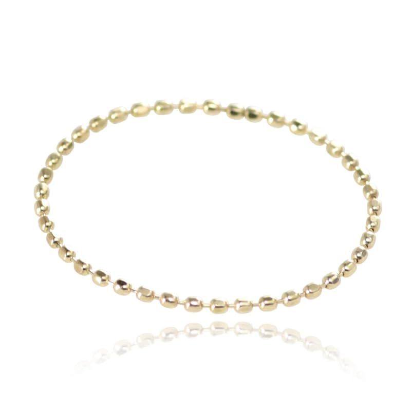 [PRECIOUS JEWELRY] イエローゴールド K10 10金 チェーンリング 指輪 ピンキーリング ボール ボールチェーン レディース