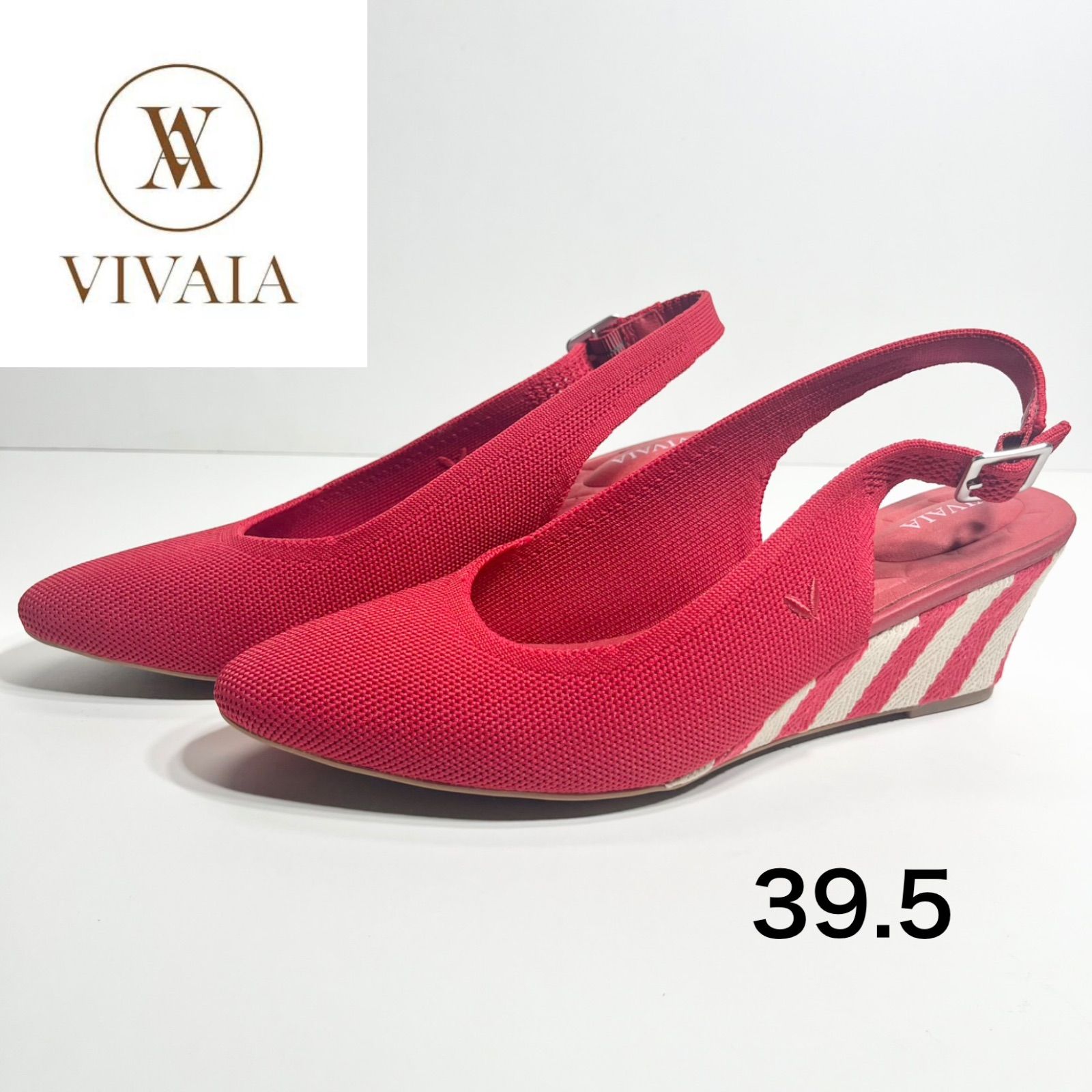 【未使用】VIVAIA ビバイア Tamia Slingback Wedge Pro 39.5 ウェッジソール サンダル