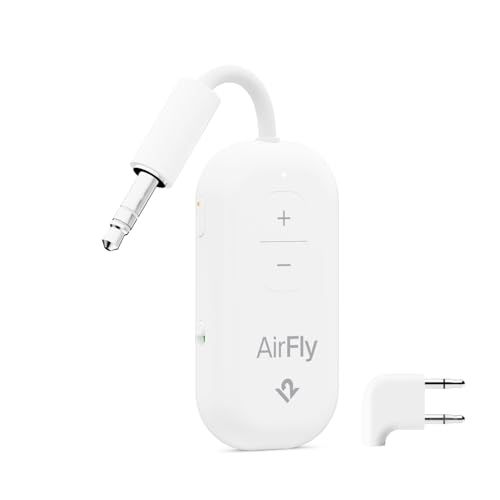Twelve South AirFly Pro 2 Deluxe | AirPodsまたはワイヤレスイヤホンを直感的な操作で最大2台まで同時に接続できる、ノイズキャンセリング対応Bluetooth接続オーディオトランスミッター／レシーバー デ 78bfbe1b
