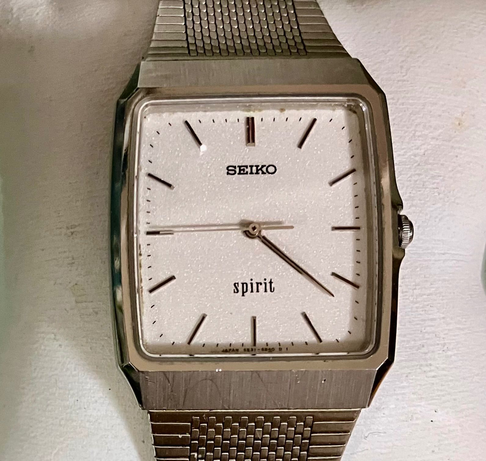 ★SEIKO セイコー SPIRIT スピリット★5E31-5A70★白文字盤★QZ★メンズ腕時計★