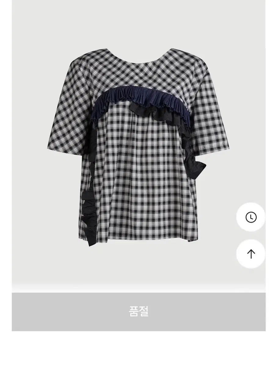 LUCKY CHOUETTE ラッキーシュエトゥ チェック フリル バックリボン ブラウス