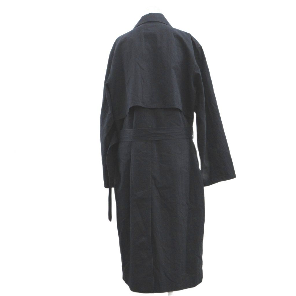 カルバンクライン CALVIN KLEIN トレンチコート ウール 36 黒 ブラック
