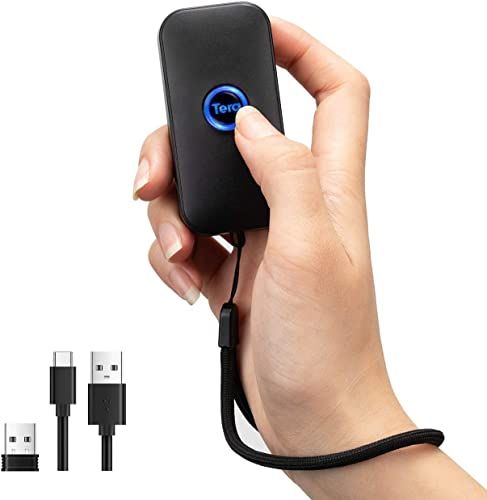 Tera 小型 レーザー バーコードスキャナー 技適マーク付き 1次元 有線&無線 USB 2.4G Bluetooth対応 日本語取扱説明書付き 充電式 手持ち式 ワイヤレス 図書館 店舗 オフィス 物流 倉庫などに適用 ハンディスキャナ c6a9fe00