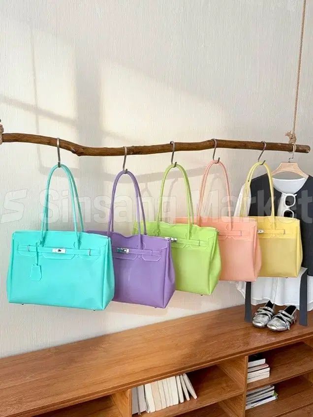 迅速発送 ゼリー バッグ バーキン トート ショルダー シリコン ゼリー ボブサン 鍵