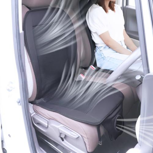 WEIMALL クールシート 車 カーシート クーラー 12V 強力ファン 車用 風量調節可能 コントローラー エアー 冷風 通気性 蒸れない ブラックts 8e0dbb41