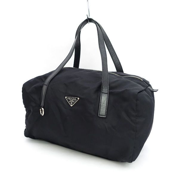 PRADA / プラダ ■三角プレート テスート ナイロン ハンドバッグ ミニボストン 【バッグ/バック/BAG/鞄/カバン】 ブランド【中古】