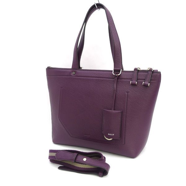 BALLY / バリー ◆2WAYバッグ/SSIME XS/レザー/パープル 【バッグ/バック/BAG/鞄/カバン】 レディースファッション【中古】