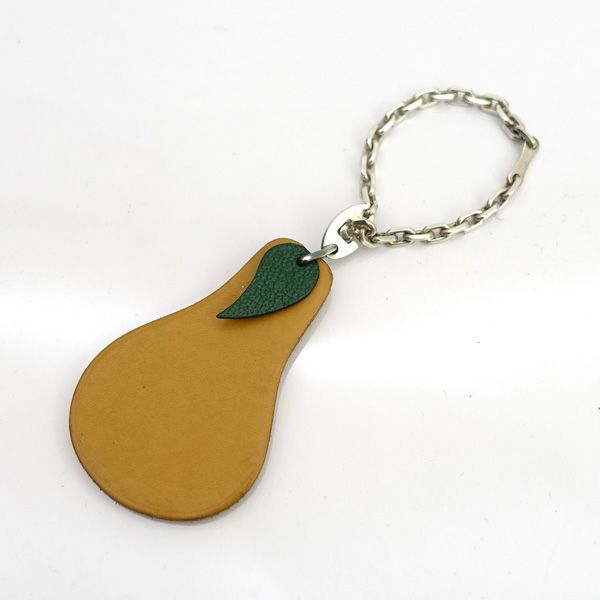 HERMES / エルメス ◆フルーツ 洋梨 ナシ バッグチャーム キーホルダー ブランド【中古】