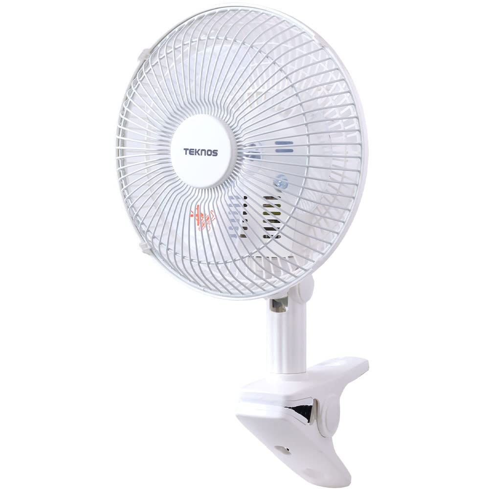 扇風機 クリップ式 360度風向調整 18cm 大型ファン 自動首振り 電源コード式 AC100V コンセントタイプ 風量2段階切替 静音 どこでも取付可能 メーカー seathestars