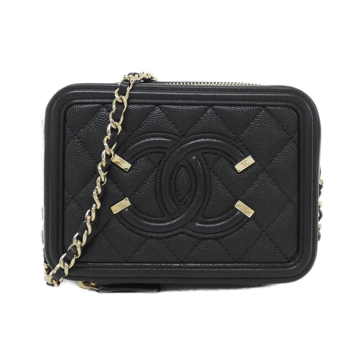 わ*ん様 CHANEL ブラック レザー ショルダーバッグ シャネル 84452 ショルダーバッグ - メルカリ