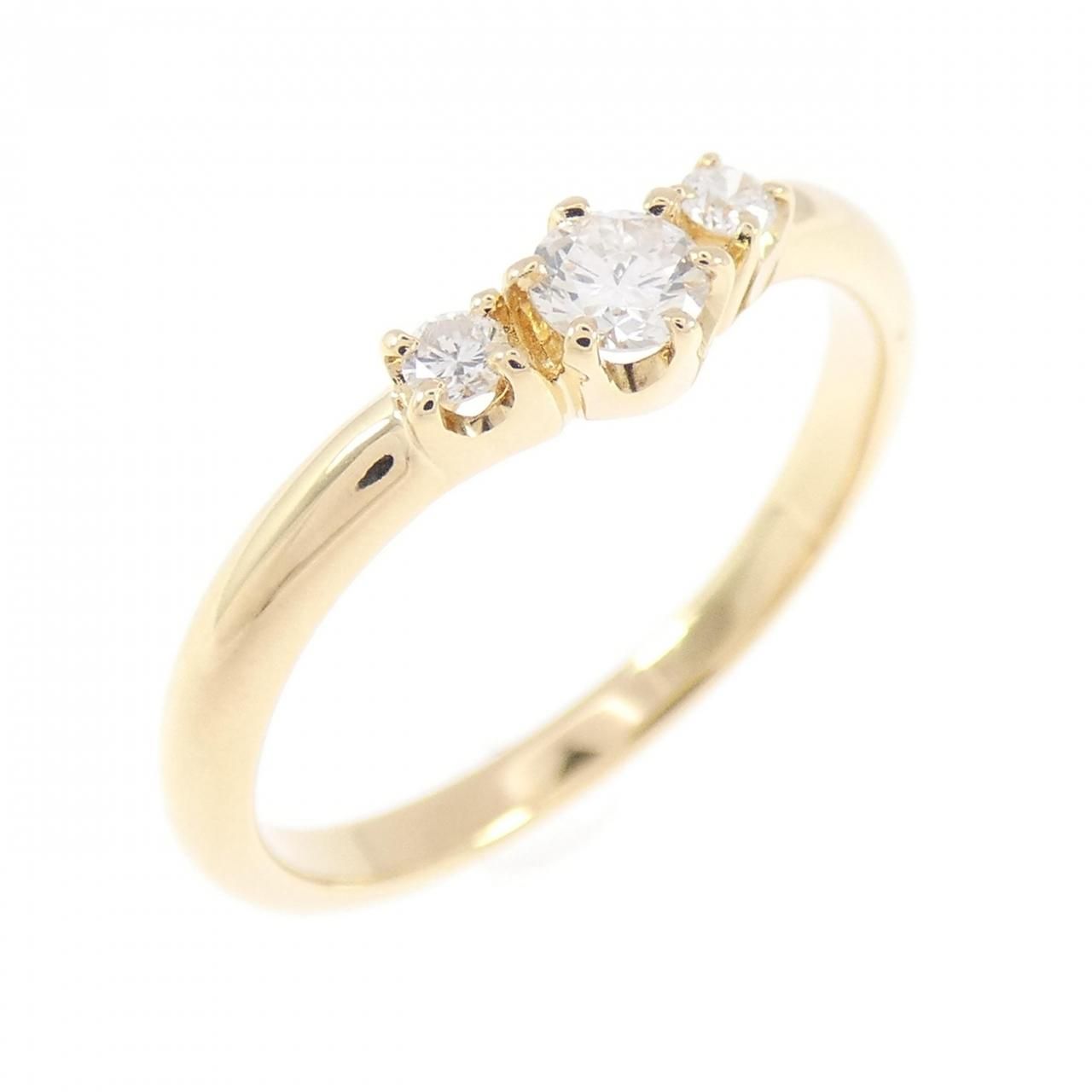 K18YG ダイヤモンド リング 0.16CT