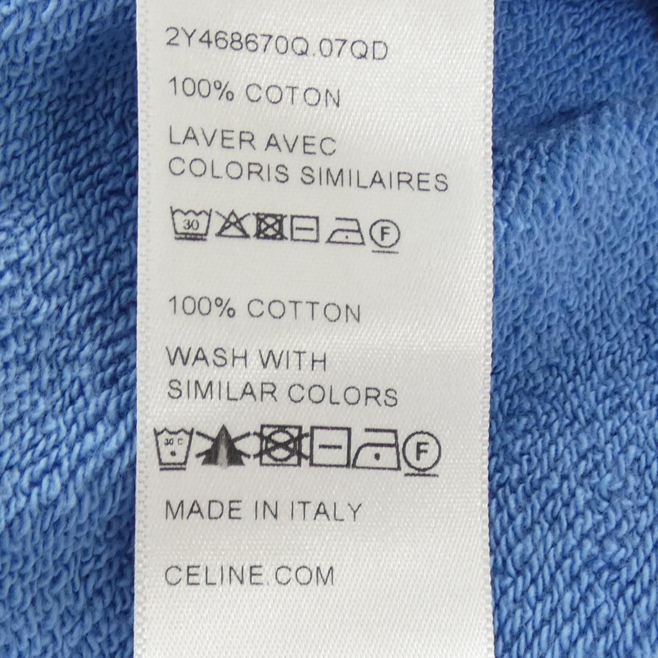 セリーヌ CELINE CELINE ルーズ フーディー / コットンフリース 2Y468670Q パーカー