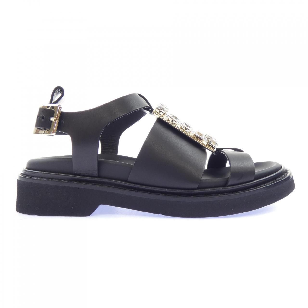 ロジェヴィヴィエ ROGER VIVIER ヴィヴレンジャーストラスバックルレザー パンプス
