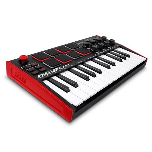 ☆新品☆Akai Professional USB MIDIキーボードコントローラー 25鍵 ベロシティ対応 8個のバックライト付きドラムパッド 8個のノブ Native Instrumentsサウンドパッケージ付属（NKS統合）音楽制作ソフ 6de6d433
