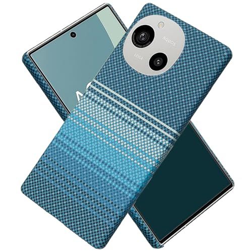 ☆新品☆【Moilyo】AQUOS R9/SH-51E /AQUOS R10/SH-51F用 ケース アラミド繊維製 極薄・軽量型 耐衝撃 シャープアクオスr9 /r10 用 スマホカバー 指紋防止 カーボン調 耐久 全面保護ケース aquo 9fddc09f