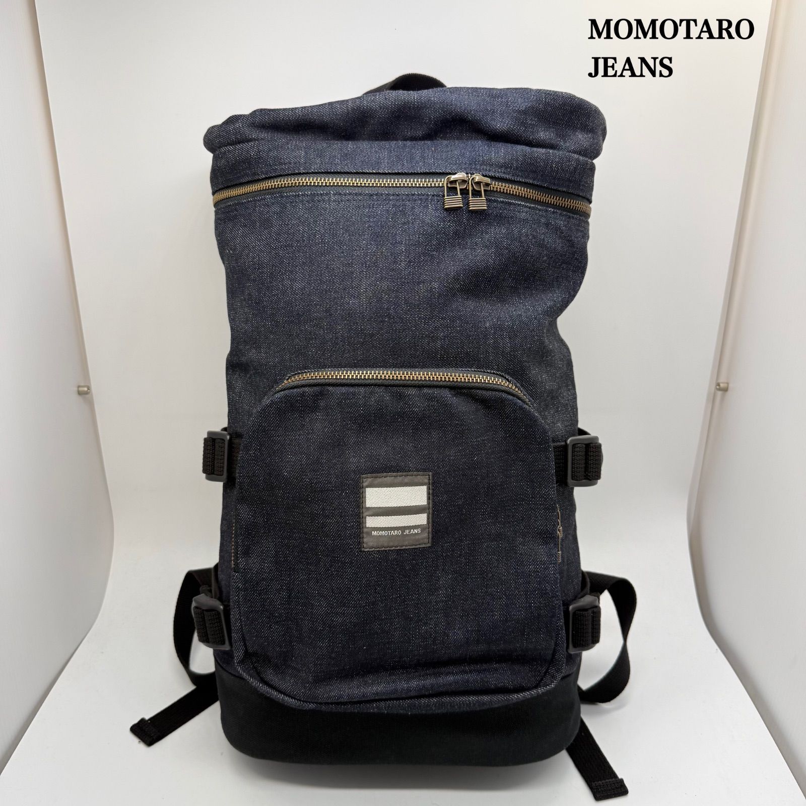 MOMOTARO JEANS japan denim backpack D823081 桃太郎ジーンズ 日本製 デニム リュックサック バッグ 出陣 希少 レア 美品 アメカジ レプリカ