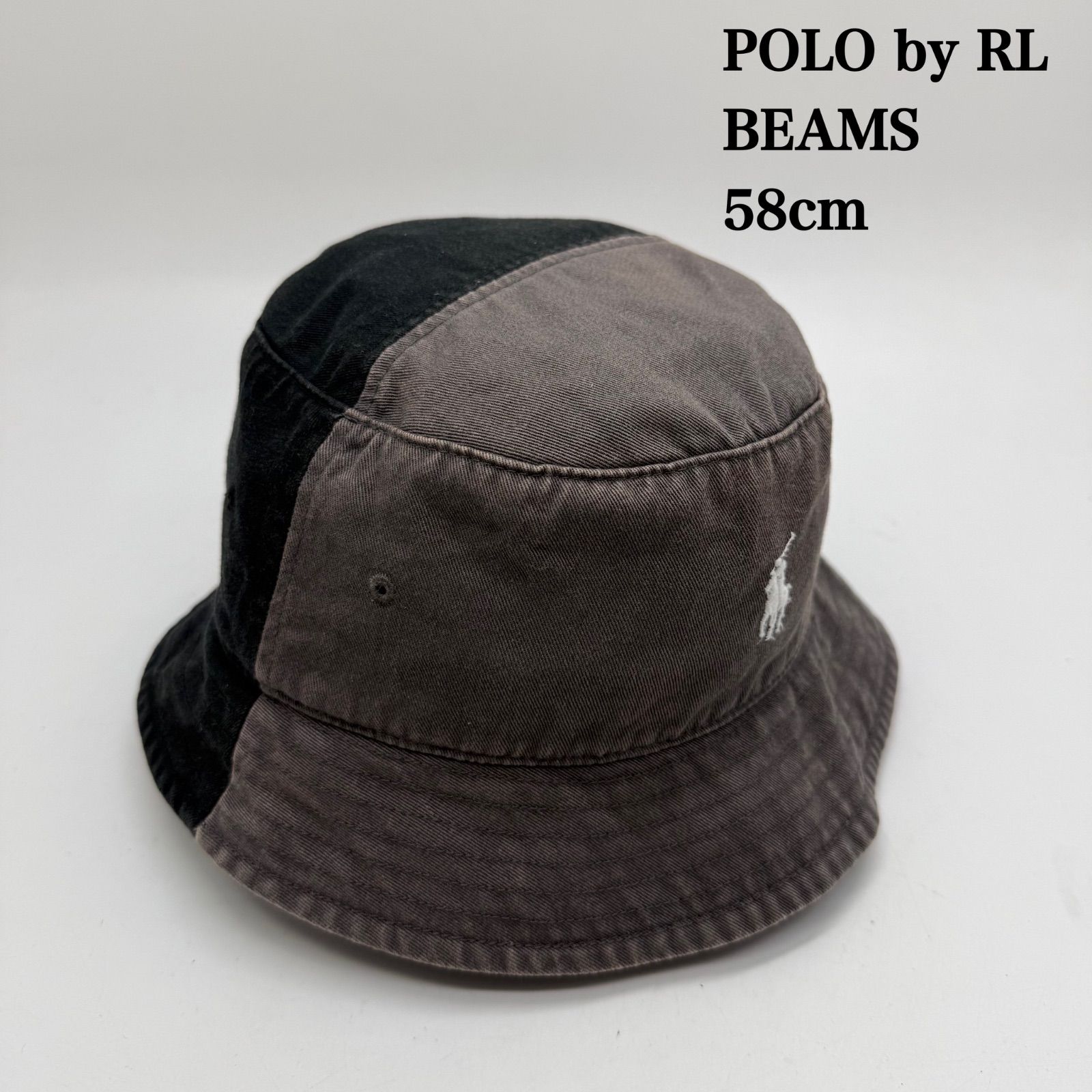 新品 Polo Ralph Lauren BEAMS別注バケットハット S/M POLO by Ralph Lauren × BEAMS bicolor HAT S/M 58cm ポロバイ ラルフ