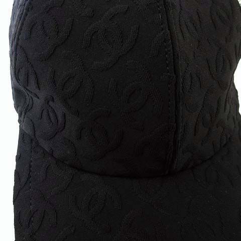 シャネル CHANEL 25SS キャップ 帽子 ココマーク ロゴ 総柄 シルク
