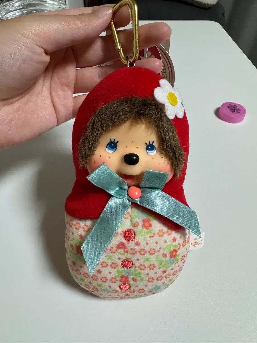 入手困難なレア ロシア製 ぬいぐるみ モンチッチ カラビナ キーホルダー 出品 タグ付き