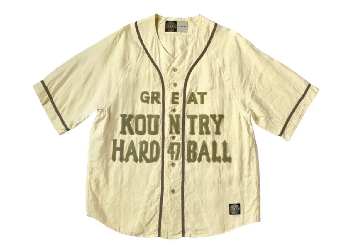 KAPITAL フレンチ リネン グレート カントリー ベースボール シャツ ライト イエロー 36,371円