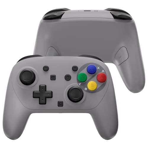 eXtremeRate Nintendo Switch 2 Pro コントローラーに対応DIY交換用フルセットシェル ボタン、カスタムフェイスプレート 背面 底面カバー、サムスティック ABXY 十字キー ZL ZRボタン付き【SFC SNE 54b37bc3