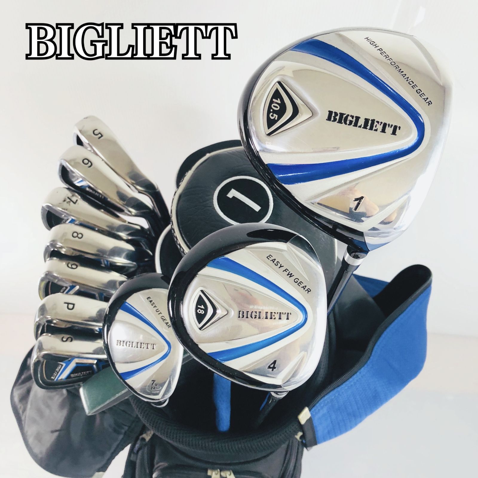 BIGLIETT ビリエット メンズ ゴルフ クラブ セット 初心者 入門 バッグ付き フルセット 右利き パター付 TK-14