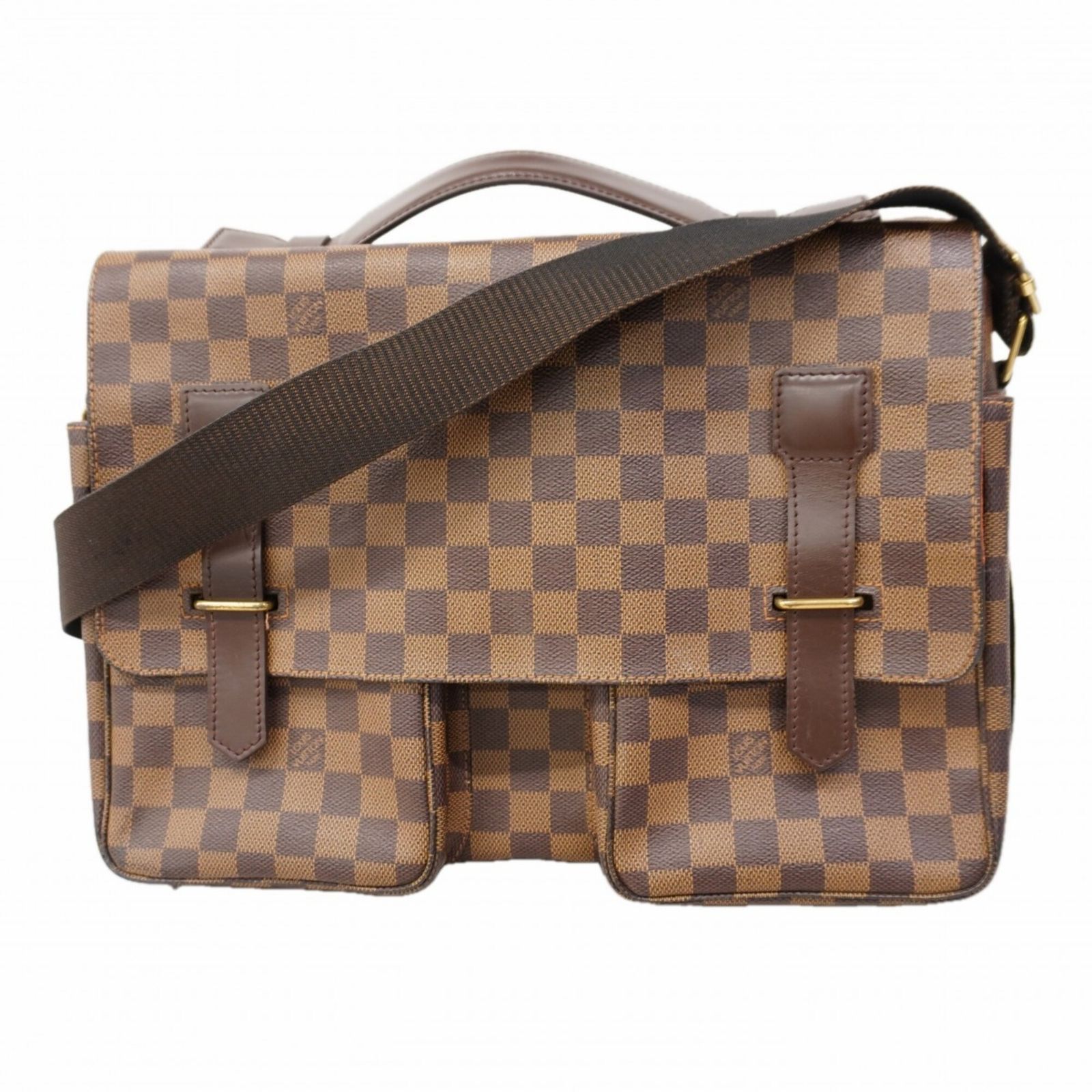 【超極美品】ルイヴィトン ダミエ エベヌ ブロードウェイ N42270 メンズ ルイ・ヴィトン(Louis Vuitton) ルイ・ヴィトン ハンドバッグ ダミエ