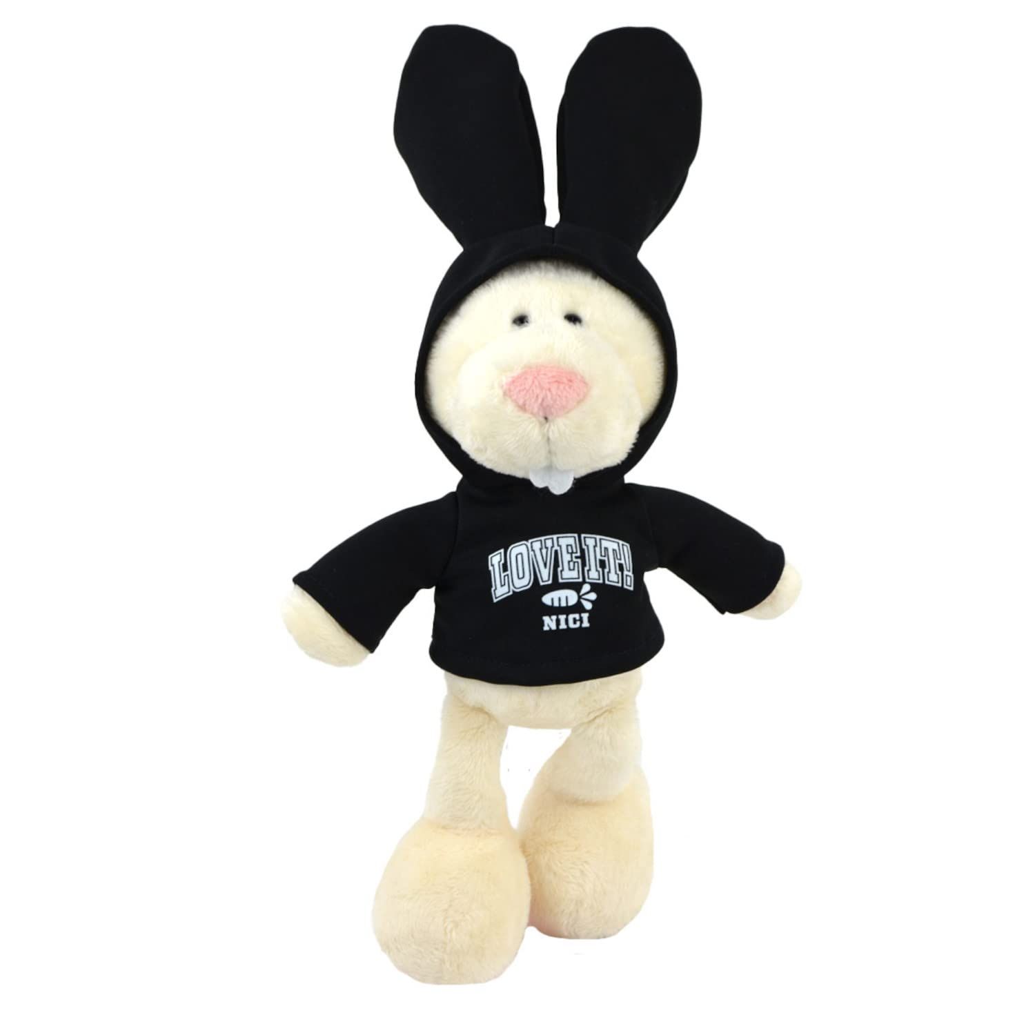 新品 NICI ニキ ぬいぐるみ ラビット クラシック 25cm /ラビットブラックパーカー 2023 干支 うさぎ