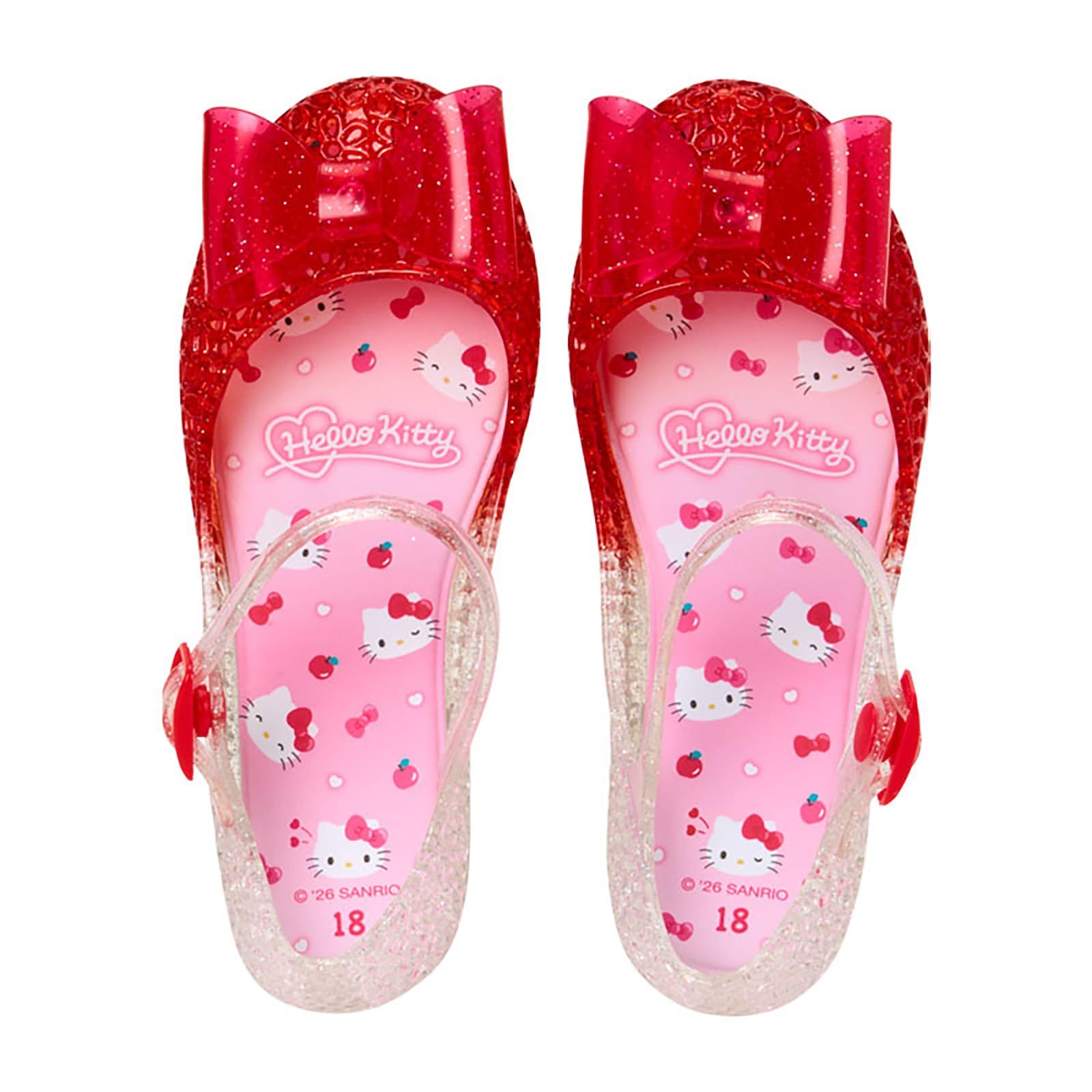 新品 サンリオ(SANRIO) キッズクリアサンダル プリンセスシューズ ドレスシューズ 発表会 卒園式 サマー 子供用 ハローキティ 18cm 749834