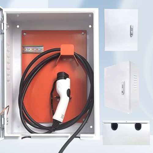 EV・PHEV用 充電ケーブル コンセント 収納ボックス ev充電器 ボックス 電気自動車 充電ケーブル 収納ボックス evコンセント 充電ステーション ボックス ev充電ケーブルホルダー 電源収納ケース 100v 200v兼用 屋外 盗難 c36157b9