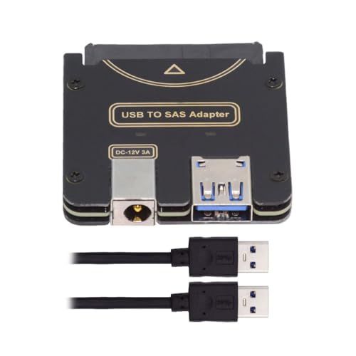 Cablecc SFF-8482 SAS 29ピン - 5Gbps USB 3.0 ハードディスクドライブ RAID アダプター（チップセットおよび電源ポート付き）（12V/3A 電源が必要）ts 88b69481