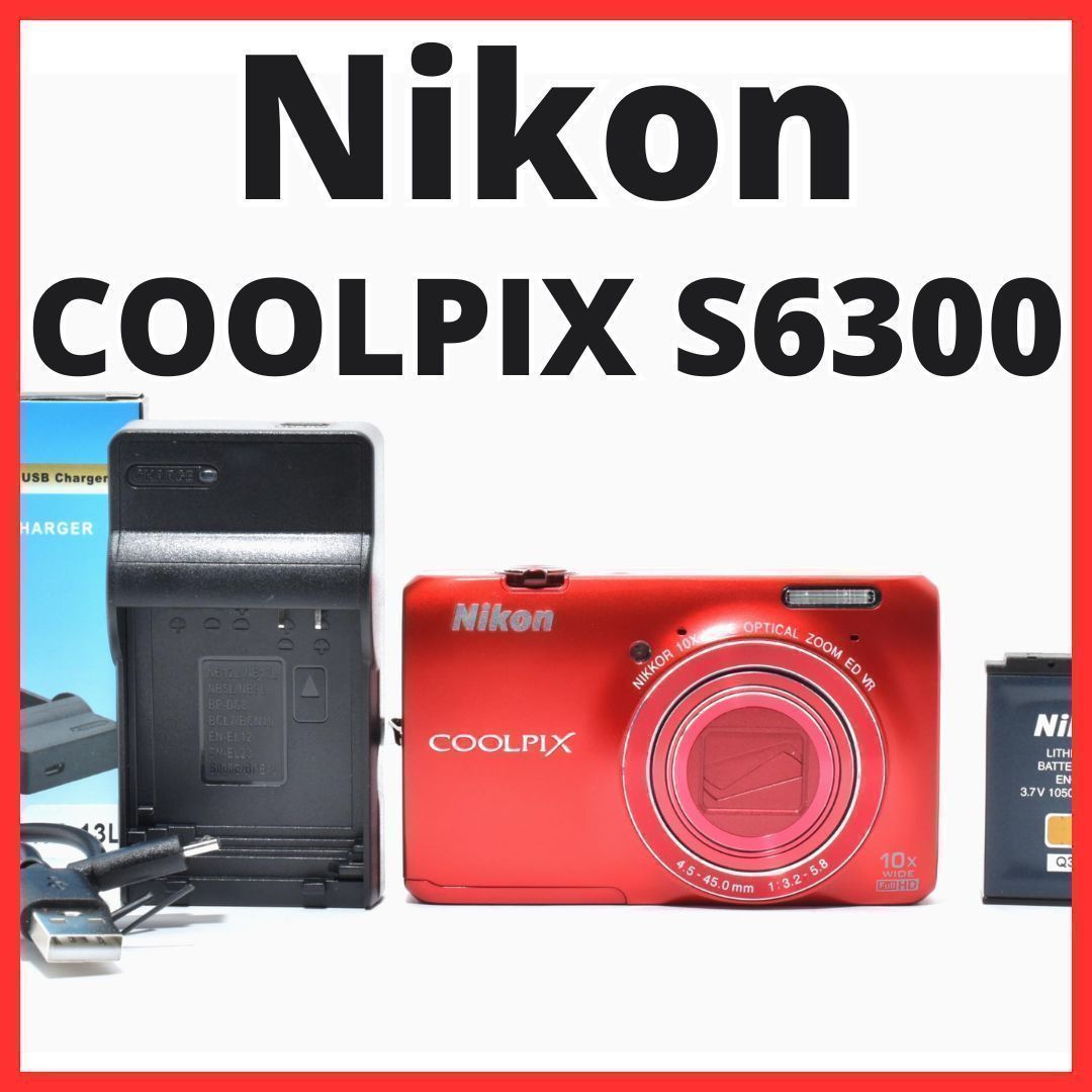 B24[7314A]8 ニコン Nikon COOLPIX S6300 レッド