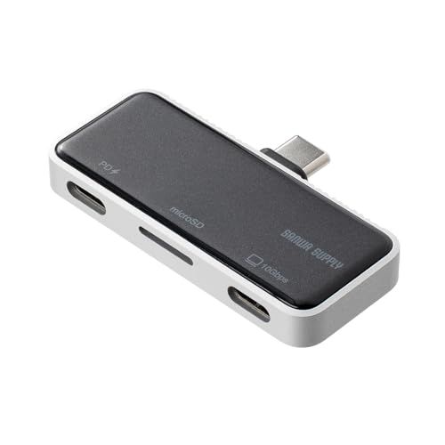 サンワダイレクト USB-C ハブ Xreal One Pro対応 4K/60Hz フルHD/120Hz対応 PD100W 急速充電対応 microSD対応 ARグラス スマートグラス アダプタ 400-ADR440e 62dd8044